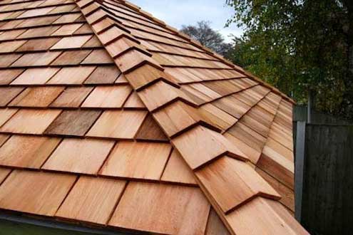 Picture of a cedar roof