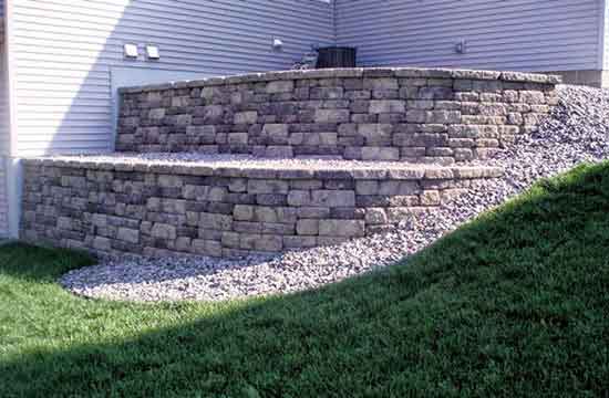 Double retaining wall to add that extra eye appeal