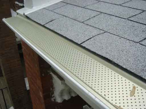 Gutter guards to protect the gutters from getting clogged with leaves, dirt, etc.