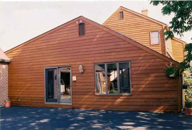 Cedar siding comes in various shades and colors