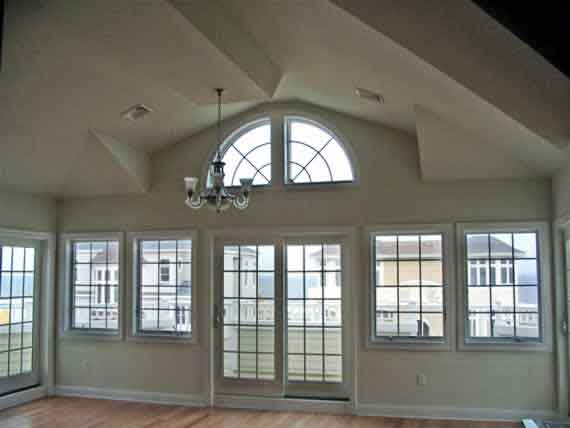 Casement windows with a custom window on top