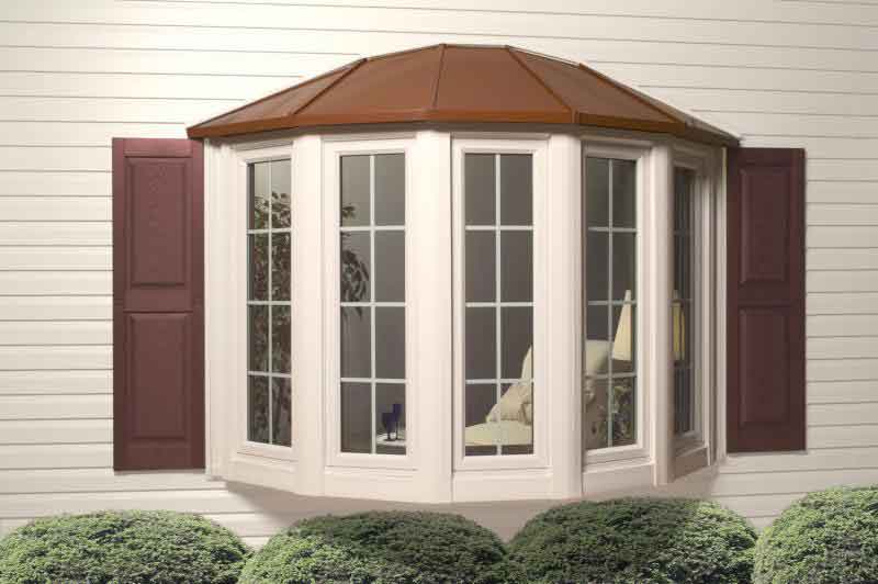 Combination casement and bay windows